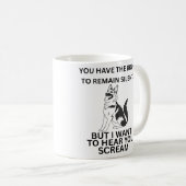 Duitse herder: grappig recht om stil te blijven koffiemok (Voorkant rechts)