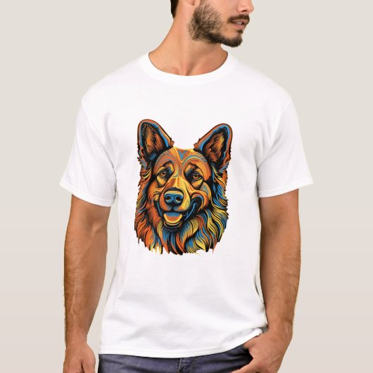 Duitse herder grappige hond t-shirt (Voorkant)