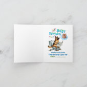 Duitse herder grappige verjaardag kaart (Binnen)