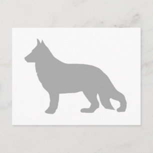 Duitse Herder Grijze Silhouet Briefkaart