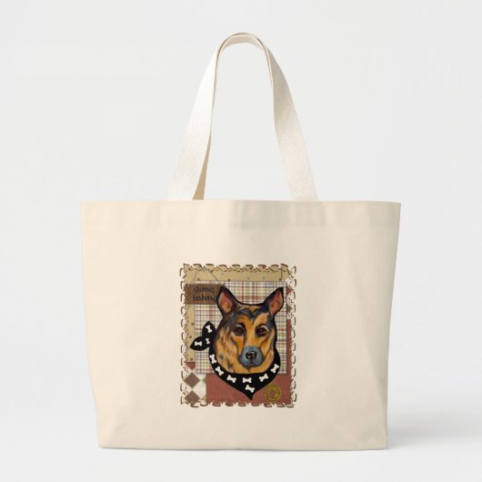 DUITSE HERDER GROTE TOTE BAG (Voorkant)