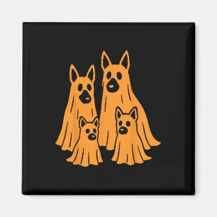 Duitse Herder Halloween Ghost Family Funny Dog L Magneet