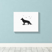 Duitse Herder Halloween Kostuum Mijn Duitse Herder Canvas Afdruk (Insitu (Houten vloer))