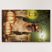 Duitse herder Halloween puzzel Legpuzzel (Horizontaal)
