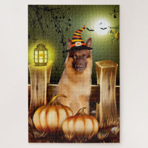 Duitse herder Halloween puzzel Legpuzzel