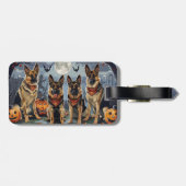 Duitse herder Halloween Spooky Bagagelabel (Achterkant horizontaal)