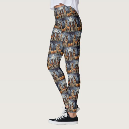 Duitse herder Halloween Spooky Leggings (Links)