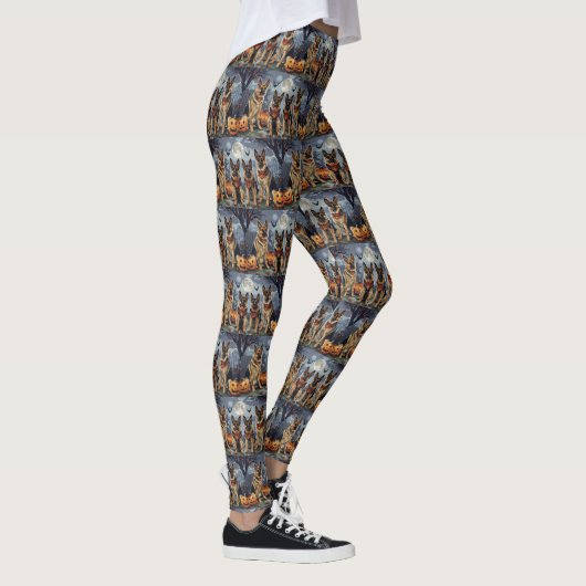 Duitse herder Halloween Spooky Leggings (Rechts)