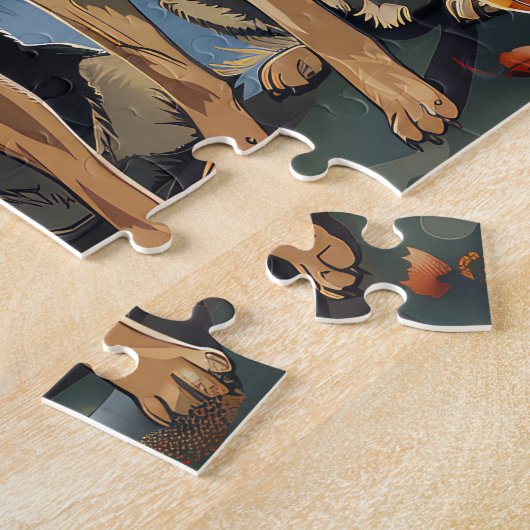 Duitse herder Halloween Spooky Legpuzzel (Zijkant)