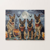 Duitse herder Halloween Spooky Legpuzzel (Horizontaal)
