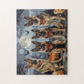 Duitse herder Halloween Spooky Legpuzzel (Verticaal)