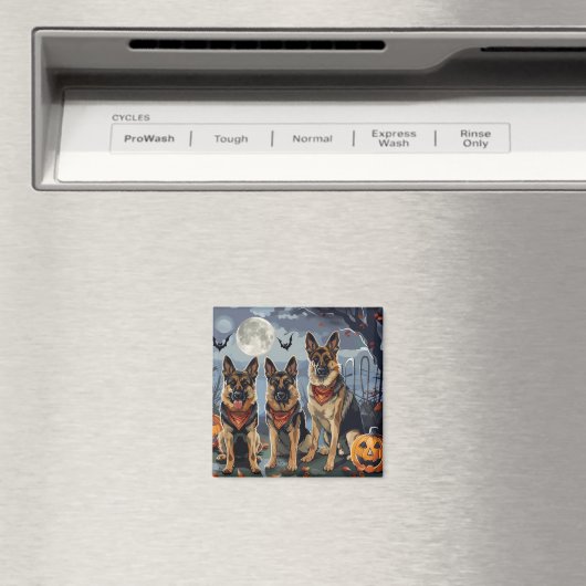 Duitse herder Halloween Spooky Magneet (Insitu (Vaatwasser))