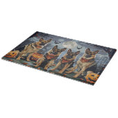 Duitse herder Halloween Spooky Snijplank (Hoek)