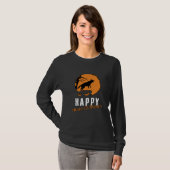 Duitse herder Happy Howl-O-Ween Grappig T-shirt (Voorkant volledig)