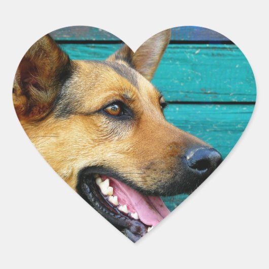 duitse herder hart sticker (Voorkant)