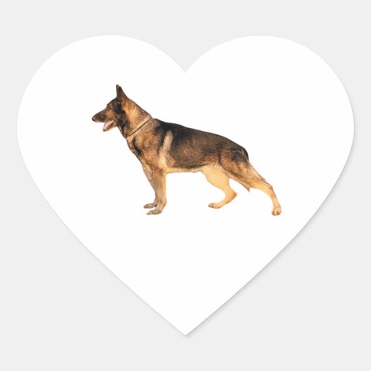 Duitse herder Heart Sticker (Voorkant)