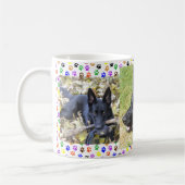 Duitse herder, herfst, 3 foto's & paw afdrukken, Z Koffiemok (Links)