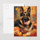 Duitse herder herfst thanksgiving  briefkaart (Voorkant / Achterkant)