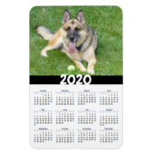 Duitse herder hond 2020 kalender magneet (Verticaal)