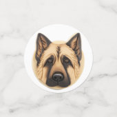 Duitse herder hond 3D geïnspireerd Confetti (Kleine voorkant)