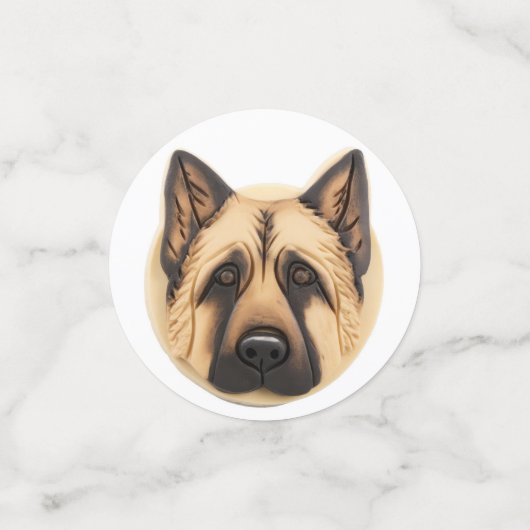 Duitse herder hond 3D geïnspireerd Confetti (Kleine voorkant)