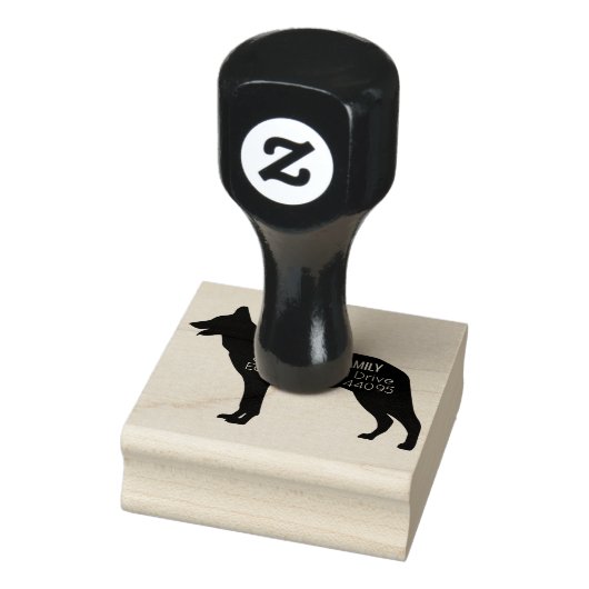 Duitse herder hond adres stempel (Stempel)