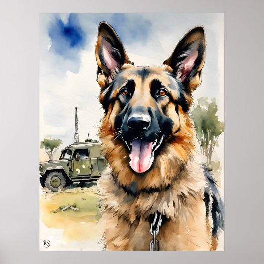 Duitse herder - Hond Art Print (Voorkant)