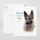Duitse herder hond beste vriend 2 briefkaart (Voorkant / Achterkant)