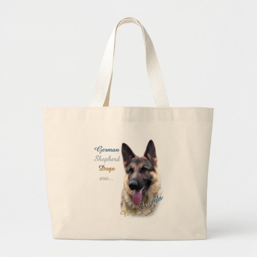 Duitse herder hond beste vriend 2 grote tote bag (Voorkant)