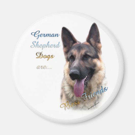 Duitse herder hond beste vriend 2 - magneet (Voorkant)