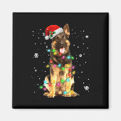 Duitse Herder Hond Boom Kerstmis Honden Gift Magneet (Voorkant)