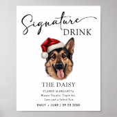 Duitse herder hond bruiloft handtekening Drink tek Poster (Voorkant)