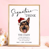 Duitse herder hond bruiloft handtekening Drink tek Poster
