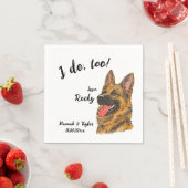 Duitse herder hond bruiloft servet (Insitu)