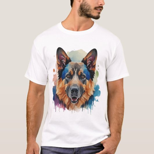 Duitse Herder hond cadeau ideeën T-shirt (Voorkant)
