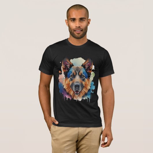Duitse Herder hond cadeau ideeën T-shirt (Voorkant volledig)