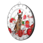 Duitse herder hond een kerstcadeaus Santa Hat Dartbord (Voorkant Rechts)