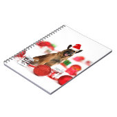 Duitse herder hond een kerstcadeaus Santa Hat Notitieboek (Linkerzijde)