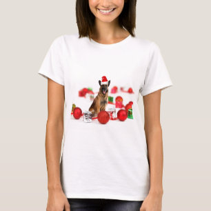 Duitse herder hond een kerstcadeaus Santa Hat T-shirt