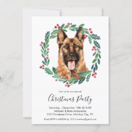 Duitse Herder Hond Elegant Kerstfeest Kaart