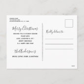 Duitse Herder Hond Elegant Vrolijk Kerstfeest Feestdagenkaart (Achterkant)