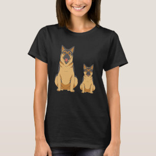 Duitse Herder Hond Familie Graphic voor Mannen Vro T-shirt