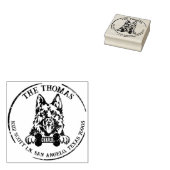Duitse herder hond familie retour adres rubberstempel (Gestempeld)