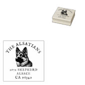Duitse herder hond familienaam retouradres rubberstempel (Gestempeld)