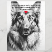 Duitse herder hond flyer (Achterkant)