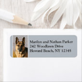 Duitse herder hond gezicht retour adres label 2 (Insitu)