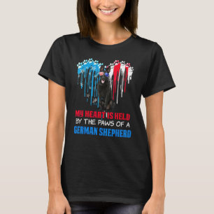 Duitse Herder Hond Hart 4th van Juli Hond USA Fla T-shirt