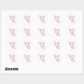 Duitse herder hond hart behoort ronde sticker (Vel)