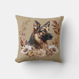Duitse herder hond herfst krans kussen