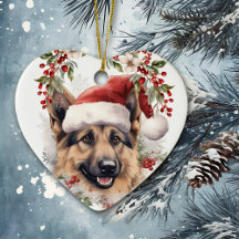Duitse Herder Hond Holly Krans Kerstmis